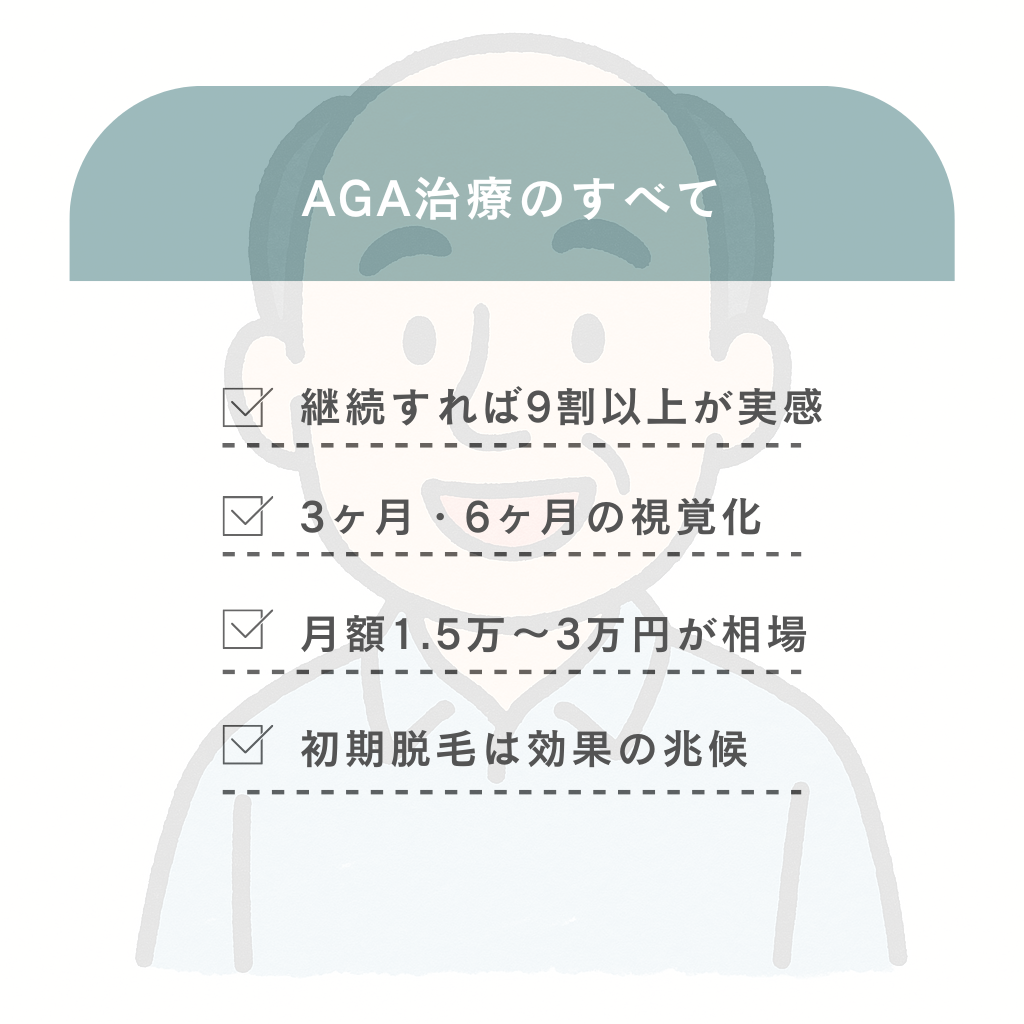 AGA治療のすべてを描いたイメージ画像