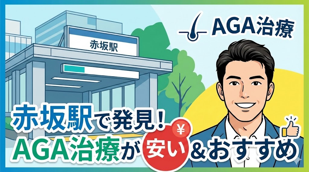 赤坂駅のAGA治療は安い？おすすめクリニック4選と月4,000円浮く「賢い選択肢」を経験者が解説