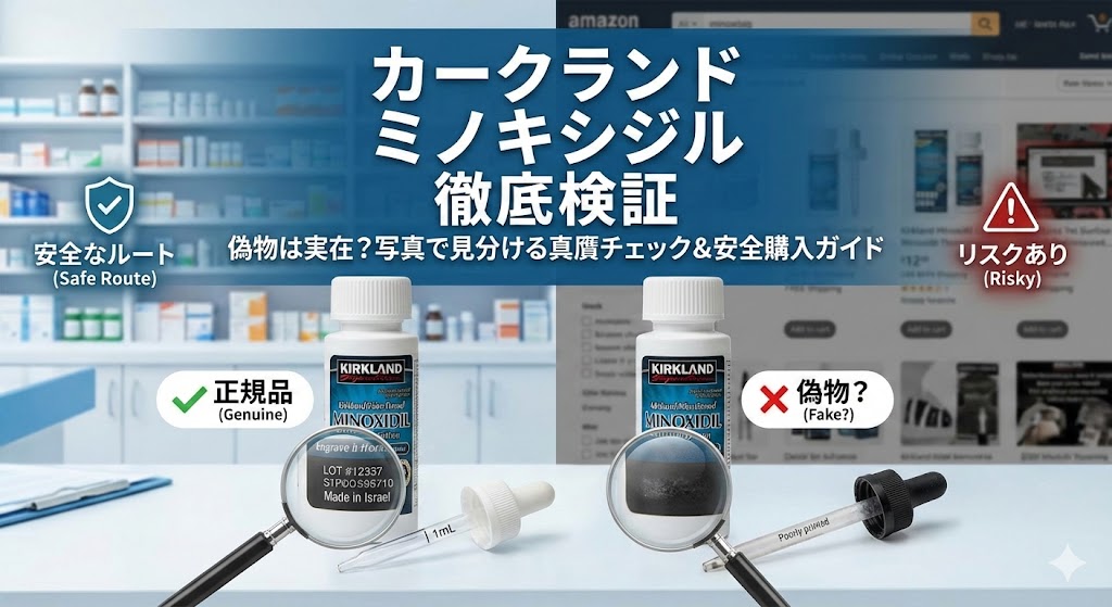 カークランド・ミノキシジルの偽物は実在する？効果・見分け方と賢い購入ルートを徹底検証