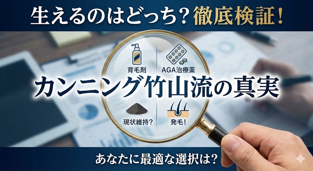 カンニング竹山の髪が増えた理由は？REDENかAGA治療か？薄毛対策の「正解」を徹底検証