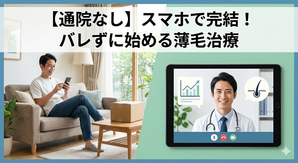 【通院なし】薄毛治療はオンラインで完結！3年継続した私が選ぶ安くてバレないAGAクリニック5選