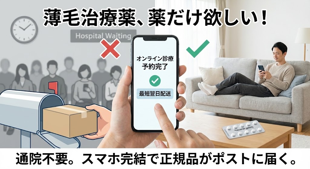 薄毛治療薬だけほしい！診察なしで買える？経験者が教える「ほぼ通販」な安全ルート