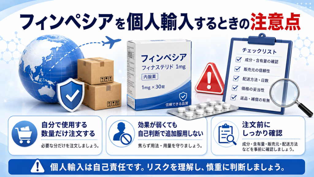 フィンペシアを個人輸入するときの注意点