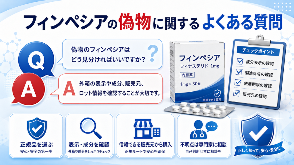 フィンペシアの偽物に関するよくある質問
