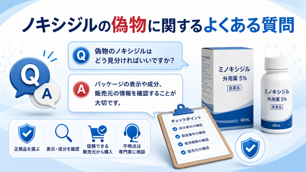 ノキシジルの偽物に関するよくある質問